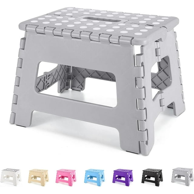Folding Step Stool - Height Premium Heavy Duty Foldable Step Stool for Kids Kitchen Garden Bathroom Camping Stepping Stool -