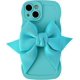 thumbnail image 1 of Funda suave con lazo y ondas rizadas para iPhone (azul, iPhone 14), 1 of 8