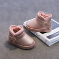 thumbnail image 4 of Eltusu Girls Snow Booties, Waterproof Windproof Warm No Slip Winter Boots Shoes Pink Size 1(Big Kids), 4 of 8