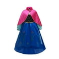 thumbnail image 6 of Snow Queen Princess Dresses for Girls Anna Cosutme Dress Birthday Party Cosplay Dress up 3-4T(A58), 6 of 6