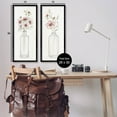 thumbnail image 3 of Pink Blooms Bouquet Arrangement Botanical & Floral Graphic Art Black Framed Art Print Wall Art, Set of 2, 3 of 8