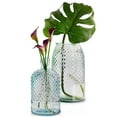 thumbnail image 4 of Couronne Co. Diamond Glass Vase, 11" Diamond Recycled Glass Container, 4 of 7