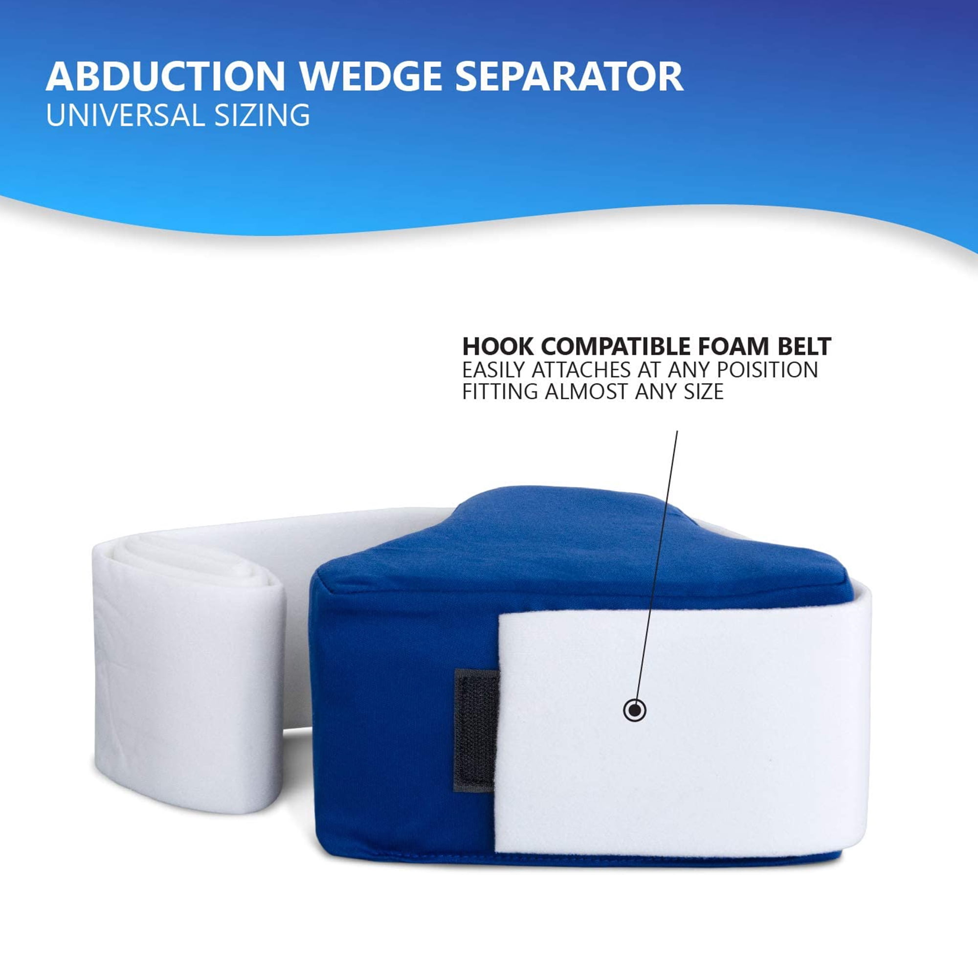 NYOrtho Abduction Knee Separator Wedge Pillow with Foam Strap, Breathable Stretch