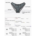 thumbnail image 6 of INSPIRE CHIC Women's Plus Size Floral Lace Mesh Push-Up 2-Hook Lace Trim Bra and Panty Set, 6 of 6