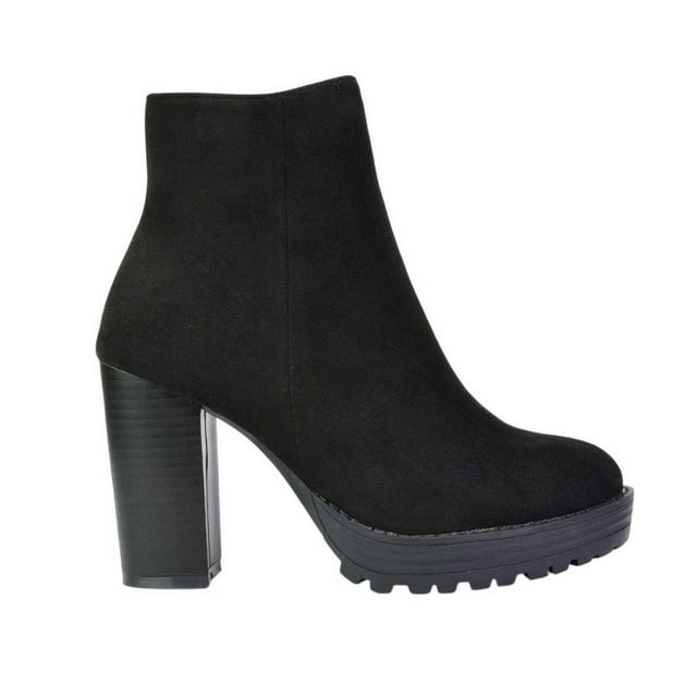 XY London Bottines à Plateforme à Talon pour Femmes Cole
