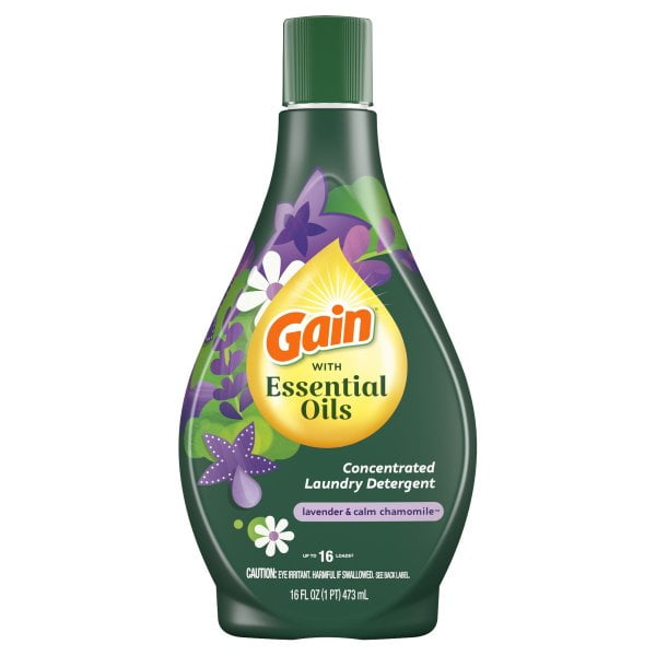 Gain with Essential Oils Concentrated Laundry Detergent Lavender and Chamomile  16 oz
