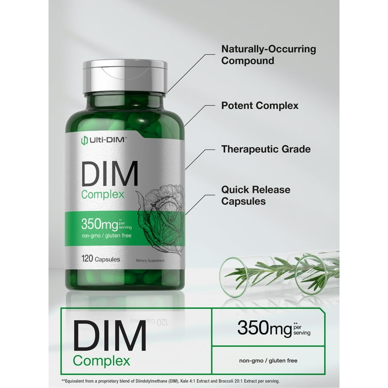 Horbaach DIM Complex Supplement 350mg Capsules with Broccoli and