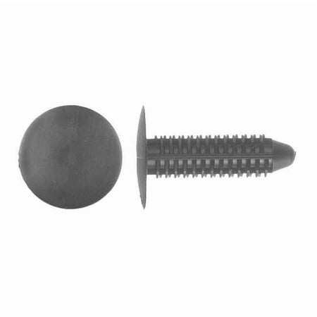 Push-In Rivet, Dome Head, 0.313 in Dia., 1-1/16 in L, Nylon Body, 25 PK 8862BPK