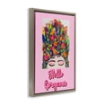 thumbnail image 2 of Stupell Industries Eclectic Hello Gorgeous Floral Woman Brown Floating Frame Canvas Art, 17 x 25, by Pooja Dave, 2 of 8