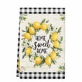thumbnail image 2 of Summer Lemon Kitchen Towels Set of 1, Yellow Botanical Checkered Farmhouse Buffalo Absorbent Dish Towels for Kitchen, Microfiber Hand Towel, Quick Drying Tea Towel for Cleaning Decorative Dishcloths, 2 of 7