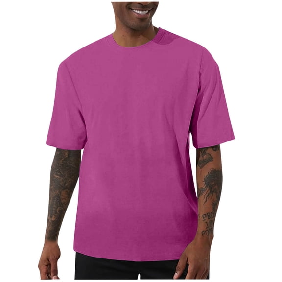 Kukoosong Men's Crew Neck T-Shirt, Oversized Fit Short Sleeve Casual Tees for Summer, Activewear Gym, Running Workout Tops