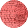 thumbnail image 1 of Ahgly Company Indoor Round Solid Red Modern Area Rugs, 4' Round, 1 of 4