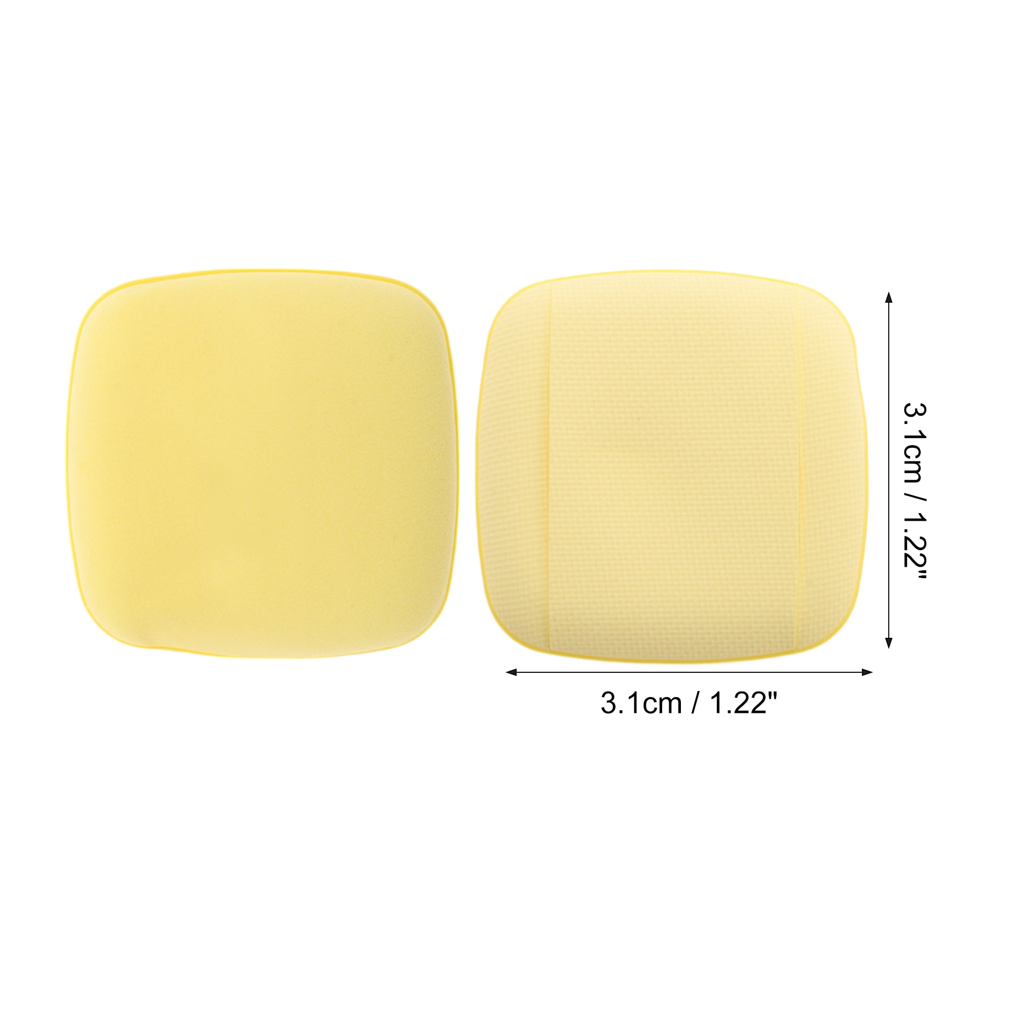 Unique Bargains 5 Pcs Square Face Makeup Sponge for Travel Light Yellow