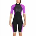 thumbnail image 1 of Combinaison de Plongée 2mm Haute Efficacité Anti-Froid Bonne Élasticité Maillots de Bain Respirants Protection Solaire Forte Réduit la Résistance à l'Eau Combinaison Femme Violet S, 1 of 1