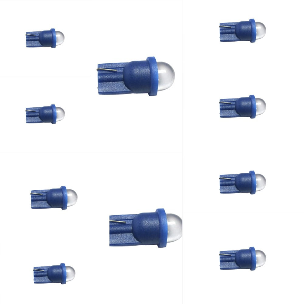10 Pack - 6.3 Volt LED Bulb Flat Top 555 Base Pinball T10 BLUE