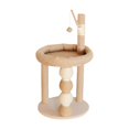 thumbnail image 2 of kusrkot Cat Scratching Post 30 inch Tall Sturdy Cat Perch Bed Cat Scratcher Post Bed, 2 of 9