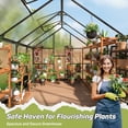 thumbnail image 2 of MUCHANT 8x10 FT Greenhouse for Outdoors, Walk-in Large Aluminum Frame Greenhouse with Quick Setup Structure and Roof Vent for Garden Backyard, Black, 2 of 7