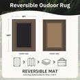 thumbnail image 7 of SIXHOME Outdoor Rug 8'x10' Waterproof Reversible Patio Rug Boho Geometric Indoor Outdoor Rugs Lightweight Plastic Straw Ourdoor Carpet for RV Camping Deck Balcony Modern Porch Decor Black and Brown, 7 of 7