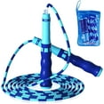 thumbnail image 1 of Cordes à Sauter Perlées Douces pour Enfants, Sans Enchevêtrement, Longueur Réglable, Corde à Sauter Adaptée (Bleu, 2.7m/1.06 Po), 1 of 5