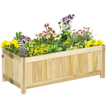 Outsunny Foldable Raised Garden Bed Elevated Planter Box for Vegetables