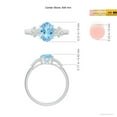 thumbnail image 3 of ANGARA Natural Solitaire Oval 1 ct Aquamarine Criss Cross Ring with Diamonds in 14K White Gold for Women (Size-8x6mm) | March Birthstone, Anniversary, Jewelry Gift for Women | Natural Aquamarine Ring, 3 of 7