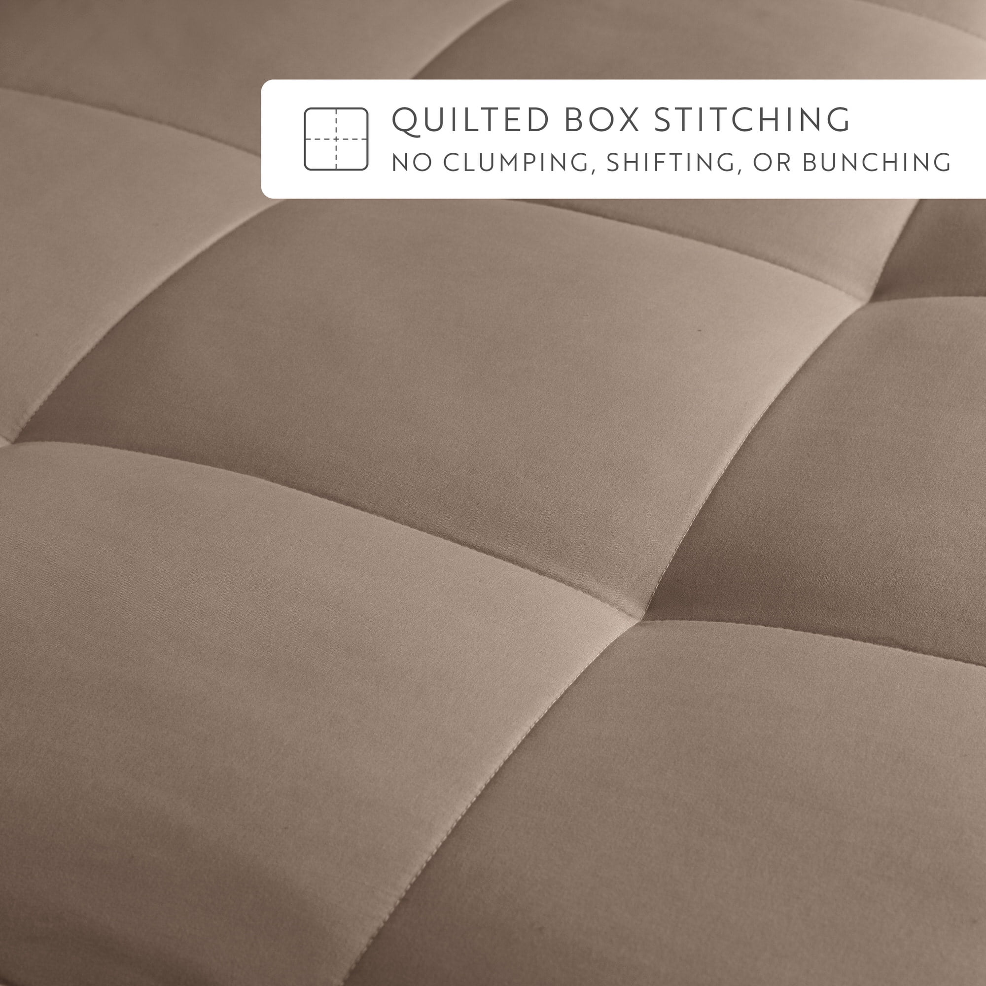 All Season Reversible Comforter Set Breathable Cool in Taupe & Chocolate Brown Full/Queen Size Bedding by Comfort Canopy
