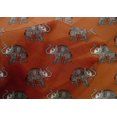 thumbnail image 4 of oneOone Cotton Silk Fabric Elephant Block Printed Fabric 1 Yard 42 Inch Wide, 4 of 4