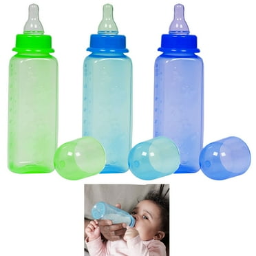 12 Pk Boy Baby Bottles Natural Flow Infant Feeding Leakproof Babies BPA Free 8Oz