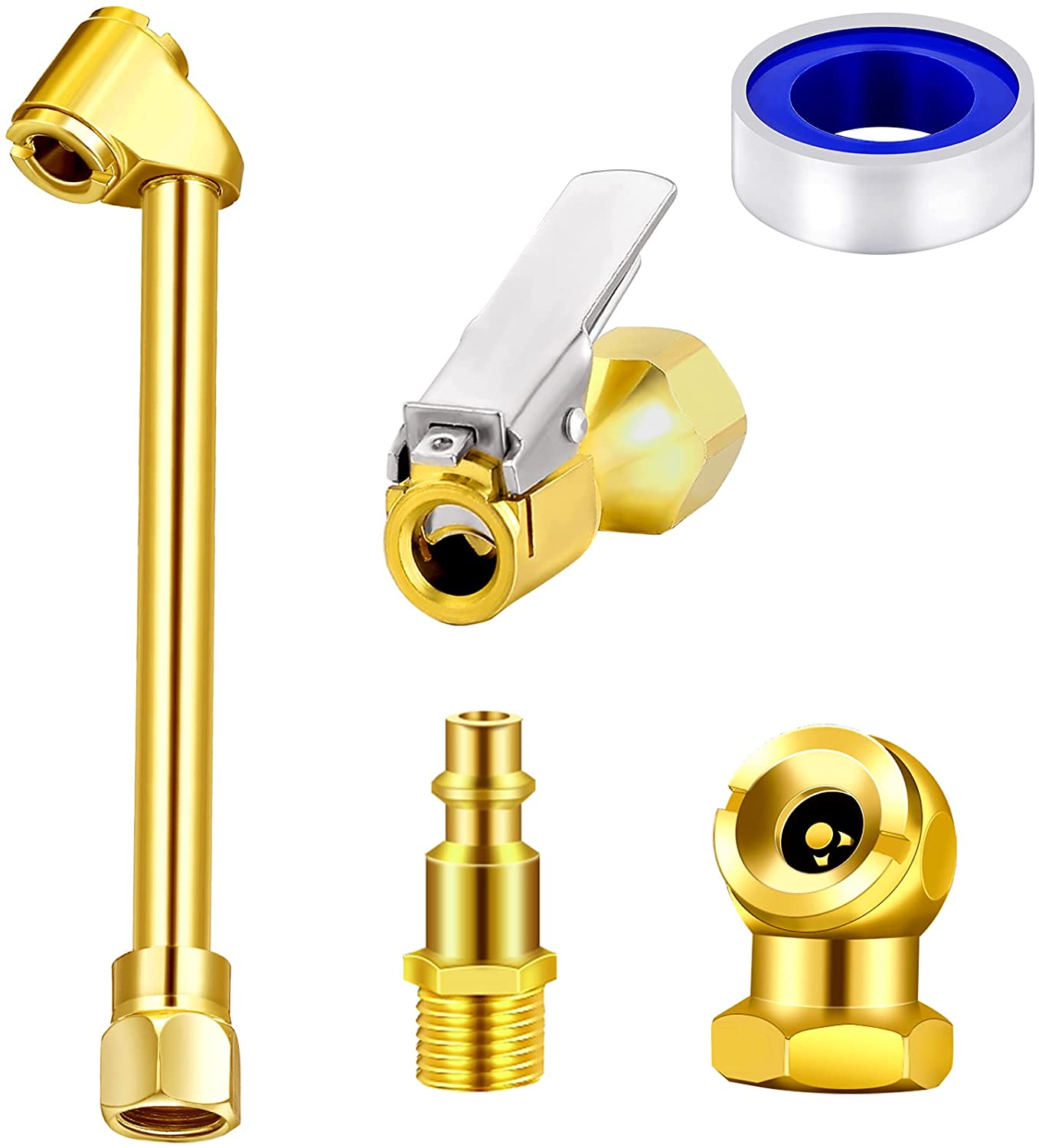 Brass Air Chuck Set Include 1/4 Inch Closed Ball Air Chuck 1/4 Inch