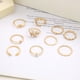thumbnail image 3 of Xingyue Ring Diamond Love Pearl Leaves Juego de 10 anillos JFHHH pequeña, 3 of 5
