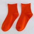 thumbnail image 4 of DTSTARZG 1 pair of fashion solid color short socks cotton fun socks ladies candy color Harajuku socks ladies girls gift socks, 4 of 5