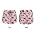 thumbnail image 6 of Uemuo French Bulldog Pattern Women's Athletic Shorts High Waisted Running Shorts with Liner Pockets Gym Elastic Workout Shorts-Medium, 6 of 9