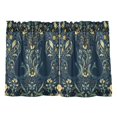 thumbnail image 7 of Yayeee Kitchen Curtains Tier Pair Light Filtering 27"x24" Rod Pocket Short Cafe Window Panel, Shadowy Forest Pattern, 7 of 7