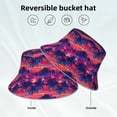 thumbnail image 4 of Kdxio Reflective Bucket Hat - Retro Palms Print Bucket Hat for Men,Women, 4 of 9
