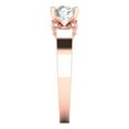 thumbnail image 3 of Clara Pucci 14K Rose Gold 1.06ct WhiteSapphire Solitaire with Accents Ring, 3 of 8
