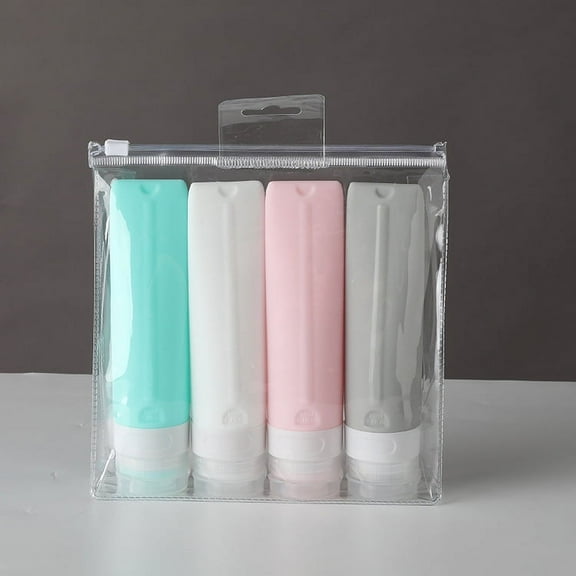 Travel Bottles for Toiletries, 4 Pack Leak Proof Travel Size Containers,Silicone Travel Shampoo and Conditioner Bottles 3 oz for Cosmetic, Lotion