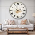 thumbnail image 2 of Designart 'White Serene Peony' Traditional wall clock, 2 of 4