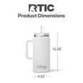 thumbnail image 5 of RTIC 64 oz Ceramic Lined Insulated Road Trip Tumbler, Leak-Resistant Lid, White, 5 of 5