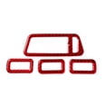 thumbnail image 2 of Real Bright Soft Car Interior Carbon Fiber Sticker Decoration4Pcs Red Carbon Fiber Window Control Cover For VW Golf 7 GTI MK7 2013-2017Auto Car Protection Interior Accessories, 2 of 8