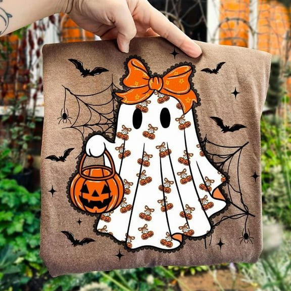 Lace Ghost Coquette T-Shirt, Ghost Halloween T-Shirt, Girly Ghost Lacey Ghost T-Shirt, Spooky Season T-Shirt, Halloween Shirt T-Shirt, Spooky Shirt