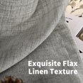 thumbnail image 2 of shiyou-Linen Kitchen Curtains 36 Inches Long for Small Window 2 Panels, Short Grommet Light Filtering Privacy Thick Semi Sheer Curtains for Basement Cafe, Dark Grey, 52W X 36L, 2 of 4