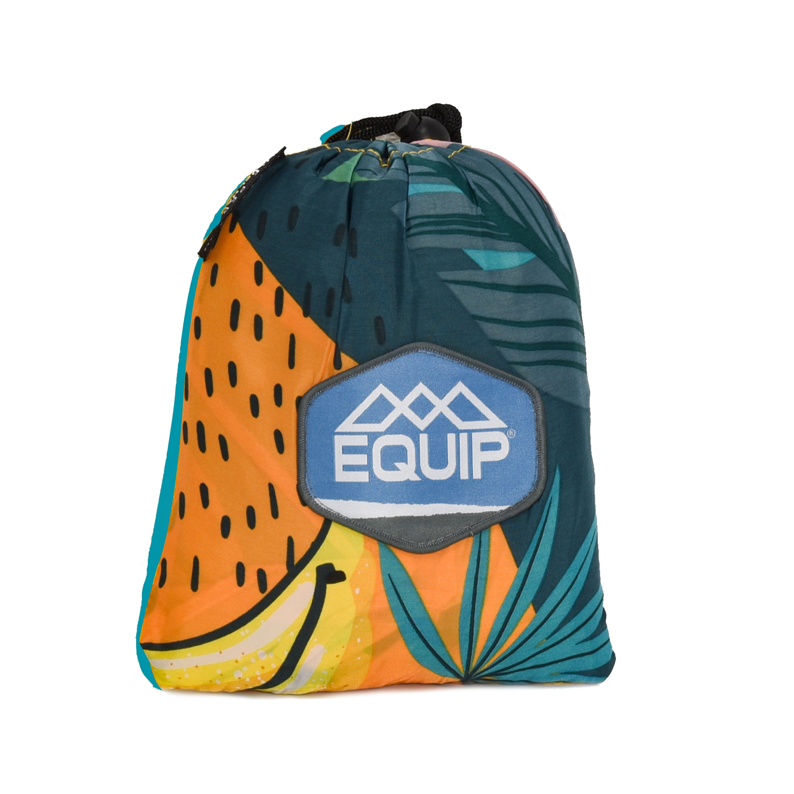 Equip Lightweight Portable Nylon Camping Travel Hammock, 1 Blue Tropic Like It's Hot Pattern, Size 116" L x 59" W