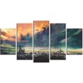 thumbnail image 1 of Design Art Sci Fi City Watercolor Canvas Print, 1 of 3