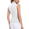 thumbnail image 2 of QRIC Women Sleeveless Mock Turtleneck Shirts Ribbed Fitted Slim Fit Tank Top, S-XL, 2 of 5