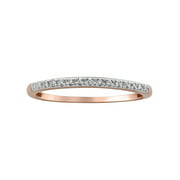 10kt Rose Gold Diamond Accent Anniversary Band Ring