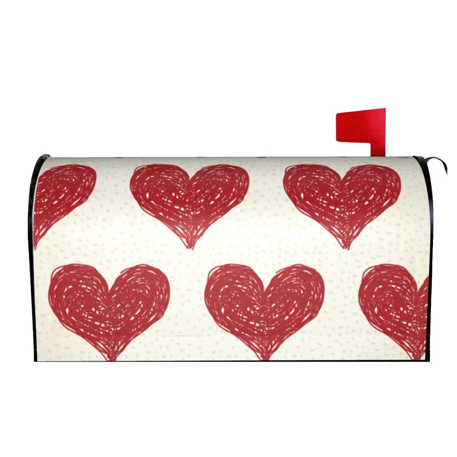 Xecao Love for Mailbox Cover with Magnetic Strips, Waterproof and Sunscreen, Adds a Decorative Touch to Your Garden Yard.