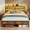 Rustic Brown, variant on EnHomee Full Bed Frame with Wooden Headboard Metal Platform Bed Frame with Storage Platform Metal Bed with Charge Station & LED Lights & 13" Under-Bed Storage, Rustic Brown