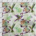 thumbnail image 3 of Soimoi Floral Printed,Cuddle Minky Fabric, Sewing Fabric by The Yard 56 Inch Wide,Decorative Plush Soft Fabric, Baby Garments, Toys and Blankets, Green & Purple, 3 of 5