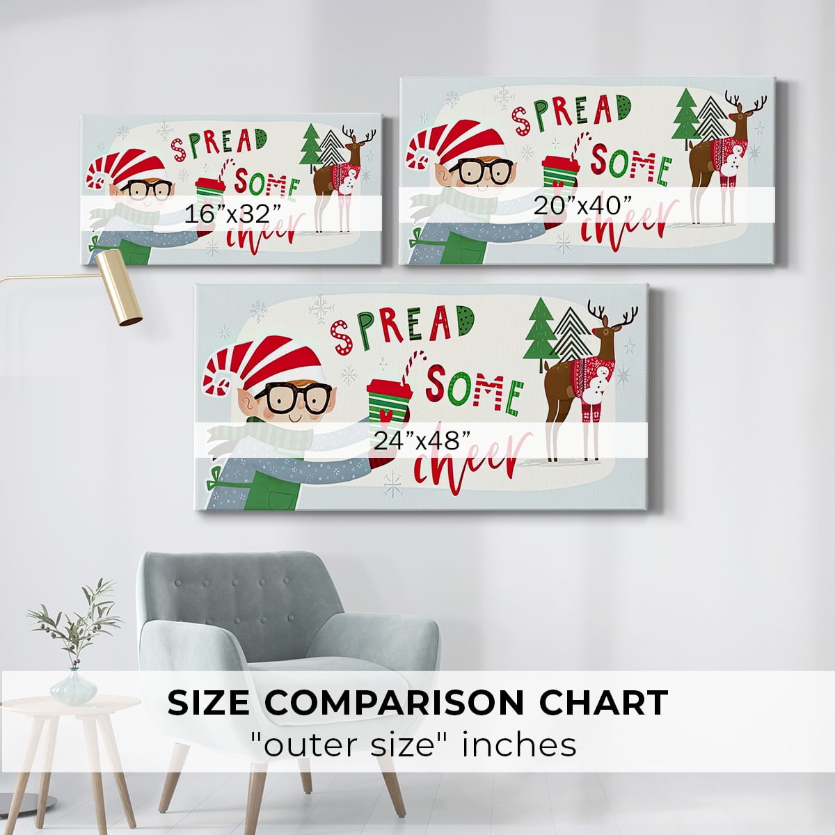 Santa's Foodtruck Collection D- Gallery Wrapped Canvas