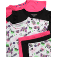 thumbnail image 3 of Dreamstar Girls Active Shorts Set Kids Fashion T-Shirts & Athletic Bike Shorts for Girls 6 Piece, 3 of 5